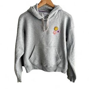 Champion Relaxed Hoodie Smiley Face Graphics